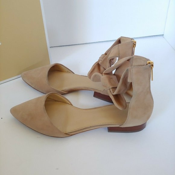 ♥️SOLD♥️Michael Kors Alina Flat Suede Khaki Size 7 - Picture 6 of 8